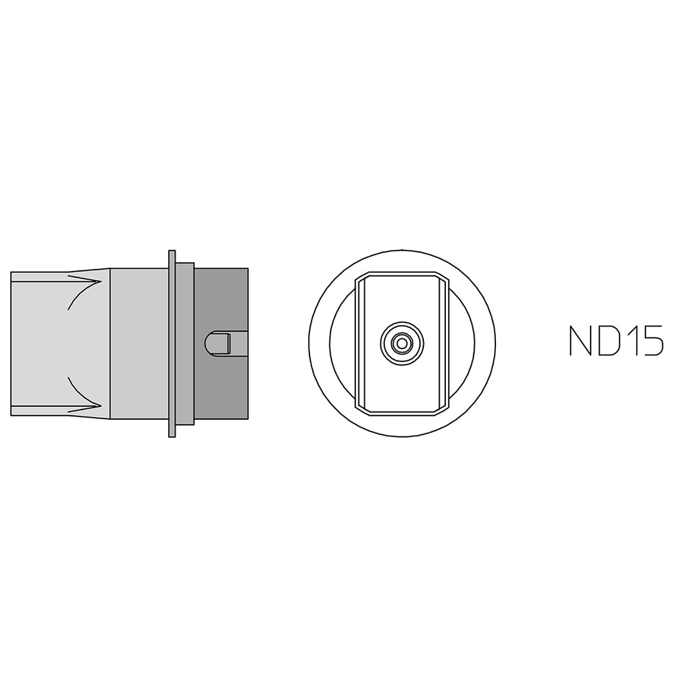 Hot gas nozzle type ND, ND15, 19.0 x 14.0 mm, heated on 2 sides - 2