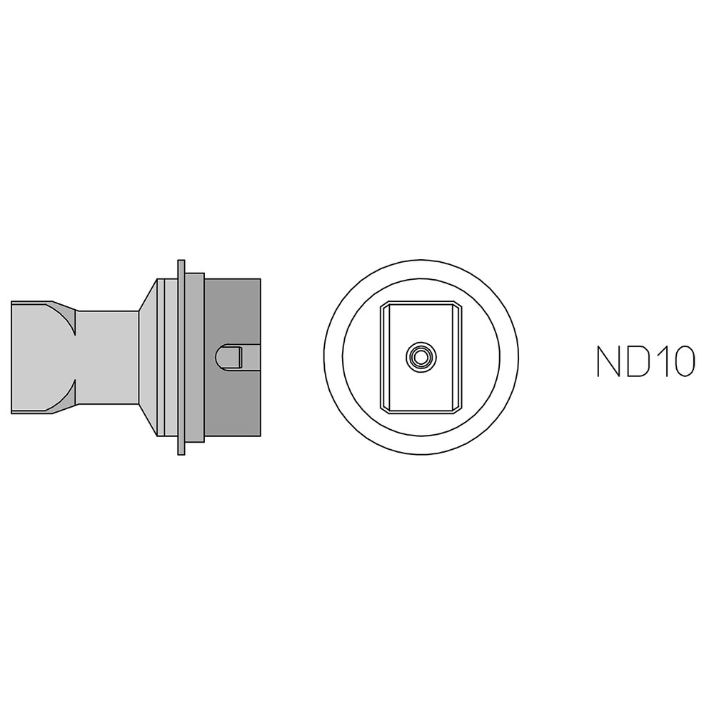 Varmluftsmunstycke typ ND, ND10, 14,0 x 10,0 mm, uppvärmt på 2 sidor - 2