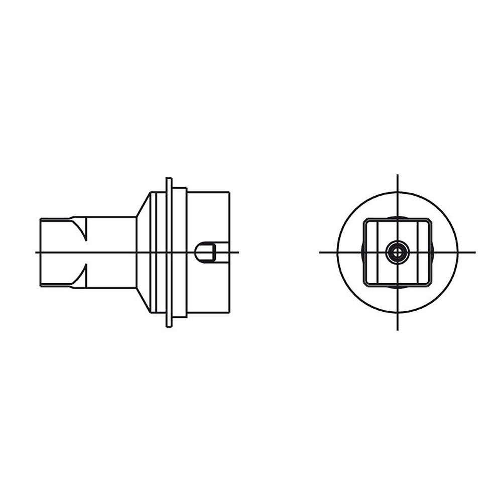Hot gas nozzle type ND, ND05, 10.7 x 10.7 mm, round, 2 sides heated
