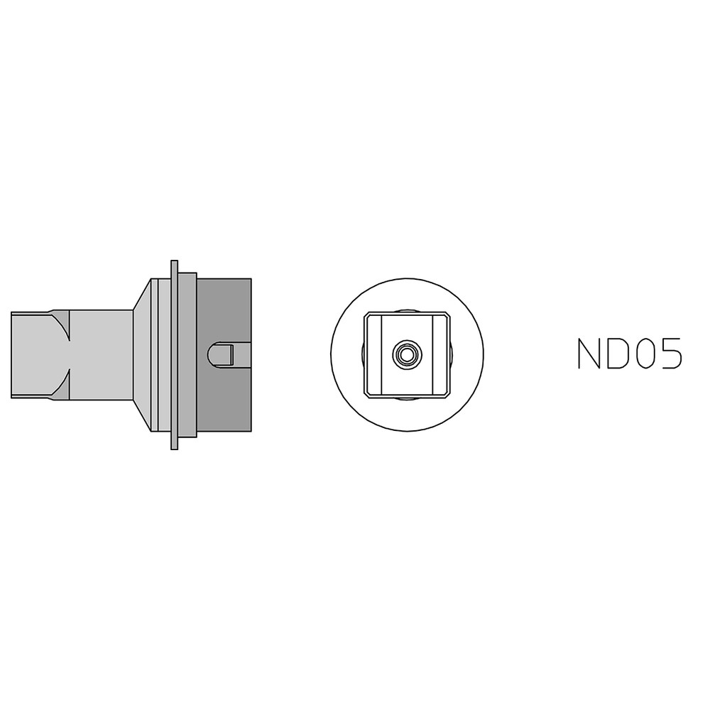 Hot gas nozzle type ND, ND05, 10.7 x 10.7 mm, round, 2 sides heated - 2
