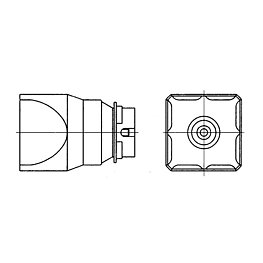 Hot gas nozzle type NQ, NQ, 24.0 x 12.0 mm, 4 sides heated