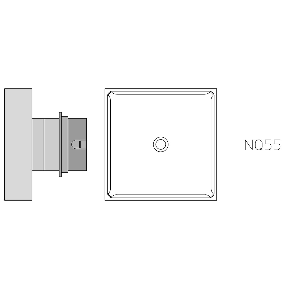 Hot gas nozzle type NQ, NQ55, 43.0 x 43.0 mm, 4 sides heated