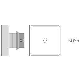 Varmluftsmunstycke typ NQ, NQ55, 43,0 x 43,0 mm, 4 sidor uppvärmt