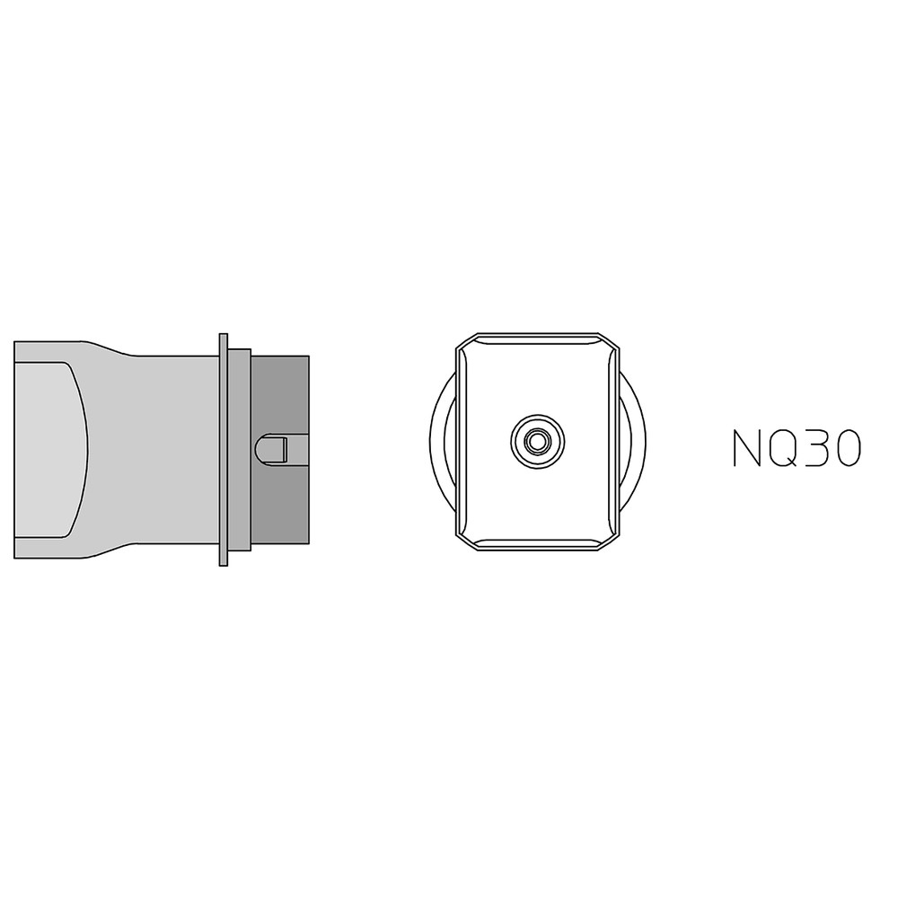 Hot gas nozzle type NQ, NQ30, 17.5 x 23.5 mm, 4 sides heated