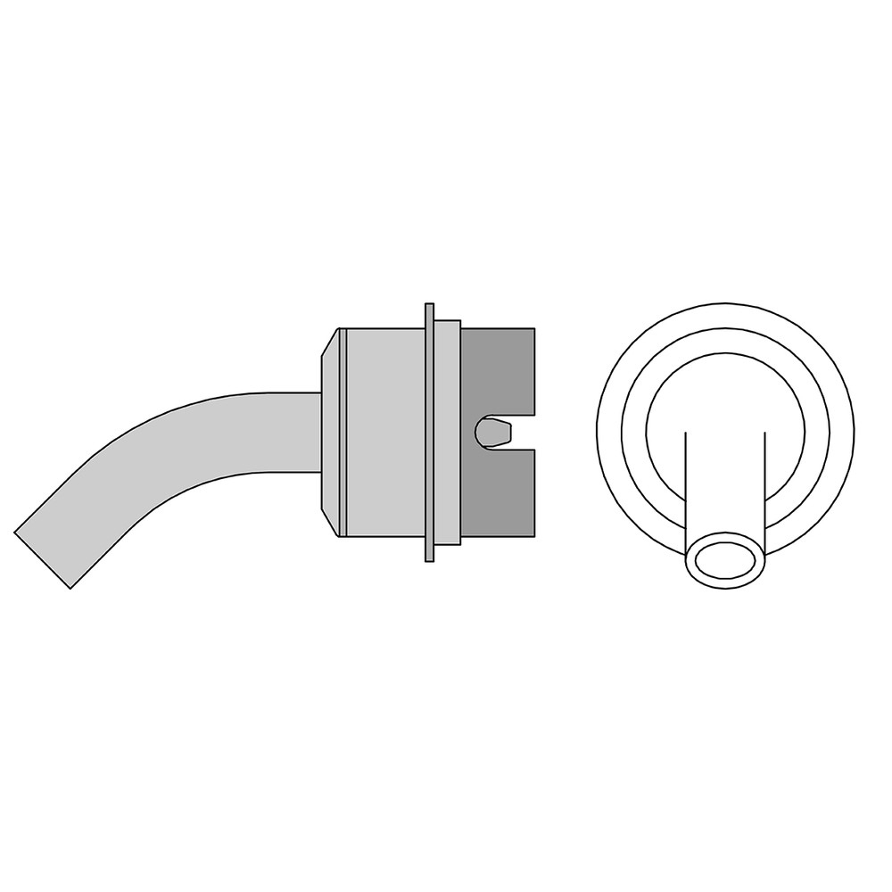 Hot gas nozzle type NR, NR06, 6.0 mm, round nozzle, curved - 2