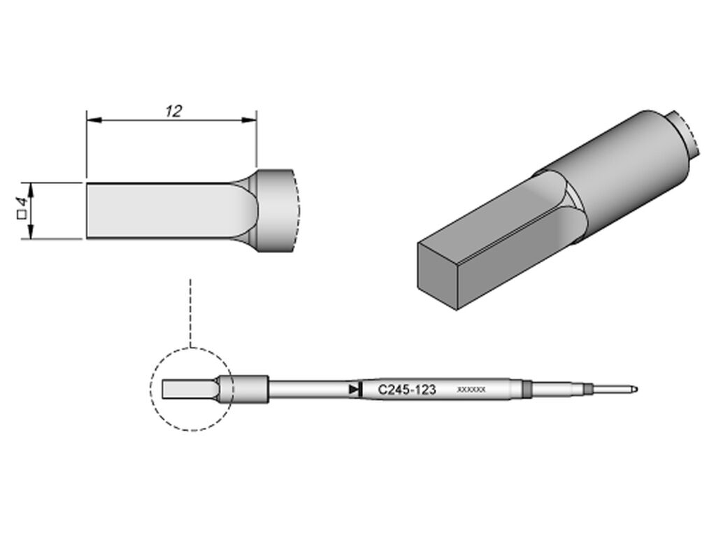 Special soldering tips, for soldering iron T245, C245123