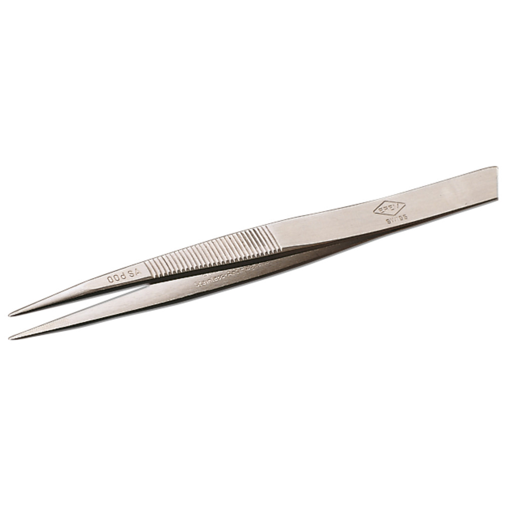 Tweezers OODSA, fine straight tips, serrated