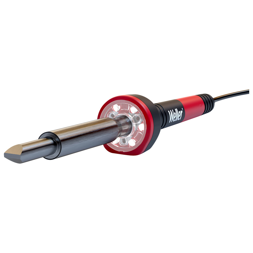 Soldering iron, with LED lighting