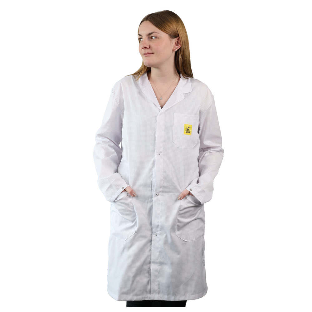 Work coat AM-120, ESD, white
