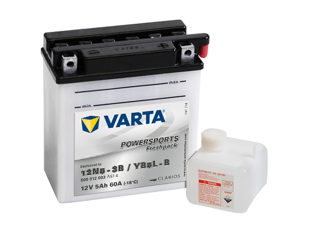 Varta Mc-batteri YB5L-B 12v 5Ah