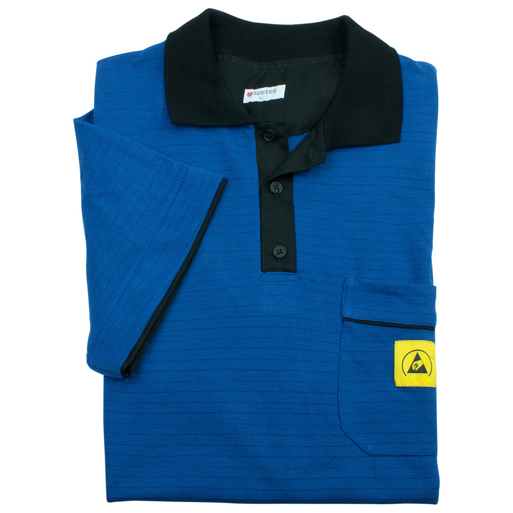 ESD-polotröja, med svart krage, blå - 3XL - 3XL - 3XL