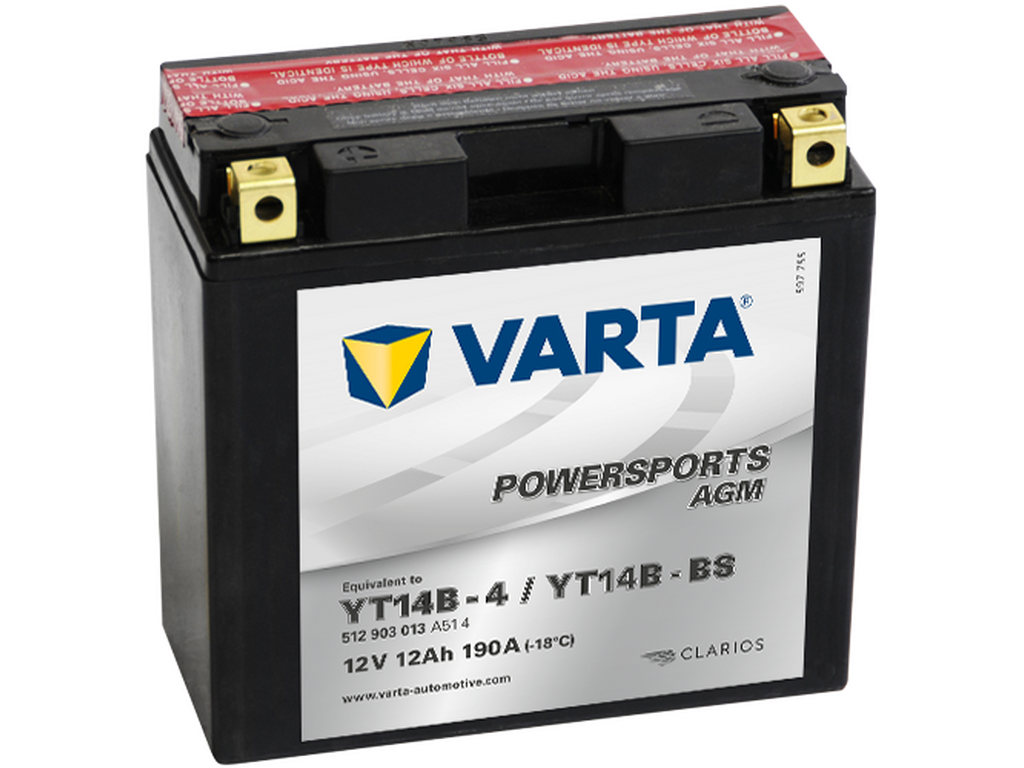 Varta Mc battery AGM YT14B-BS 12v 12Ah