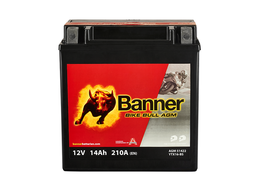 Banner Mc Batteri  AGM YTX16-BS 12V 14Ah