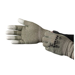 Handskar, PU-belagda fingertoppar, ESD, S, koppartråd (10-pack)