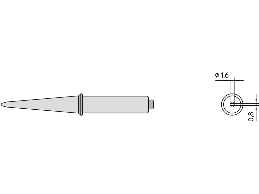 CT5 B7 Weller soldering tip Chisel shape 370 °C, 2.4 mm