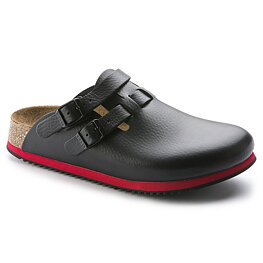 Clog Kay Superlauf, WB, Natural Leather, black/red, normal,