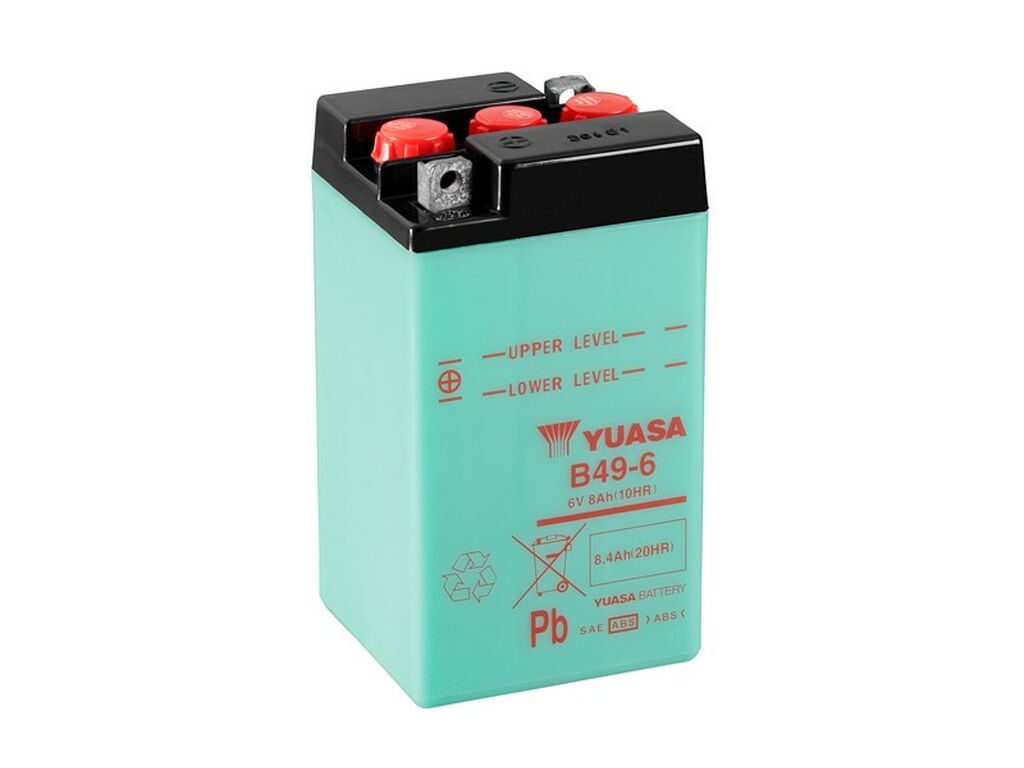 Yuasa Mc batteri B49-6 6v 8,4Ah