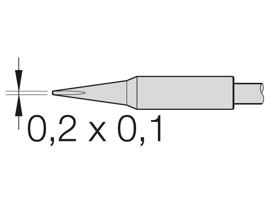 Lödspets , rak, 0,2 x 0,1 mm, C105116