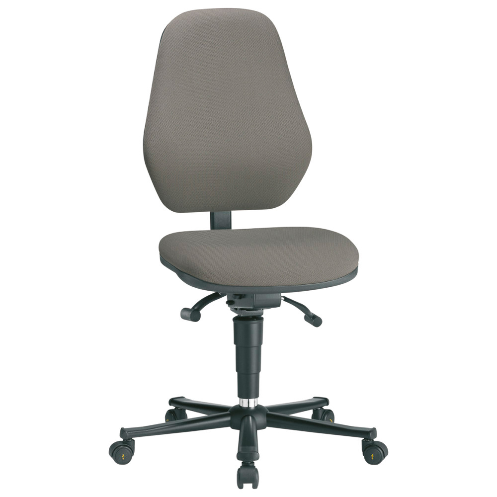 Basic 2 swivel chair, with casters, ESD, red, permanent contact