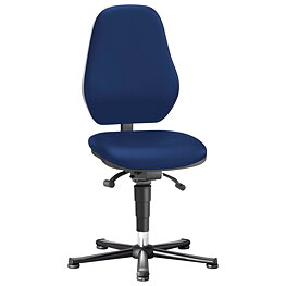 Basic 1 Swivel Chair, with glides, ESD, blue, fixed/tilt