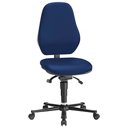 Basic 2 swivel chair, with casters, ESD, blue, fixed/tilt