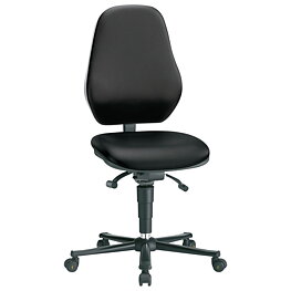 Basic 2 Swivel Chair, with casters, ESD, synthetic leather, synchronous mechanism
