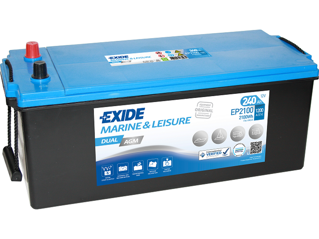 Exide Dual AGM 12v 180Ah