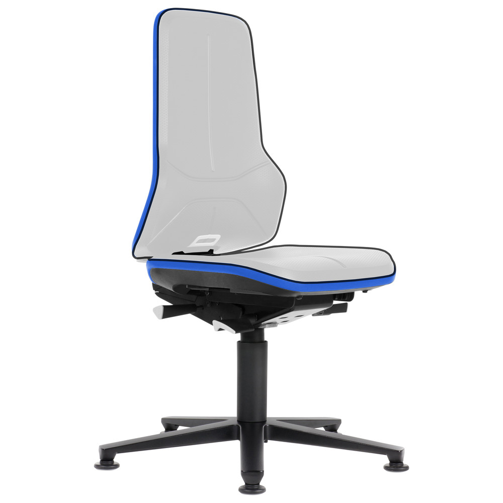 Arbetsstol Neon 1, med glidfötter, ESD, synkronmekanism, orange
