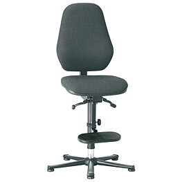 Basic 3 swivel chair, with glides, ESD, black, synchronous mechanism