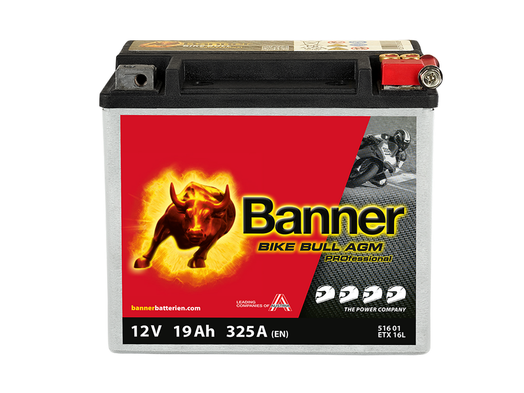 Banner Mc Batteri AGM PRO ETX16L 12V 19Ah