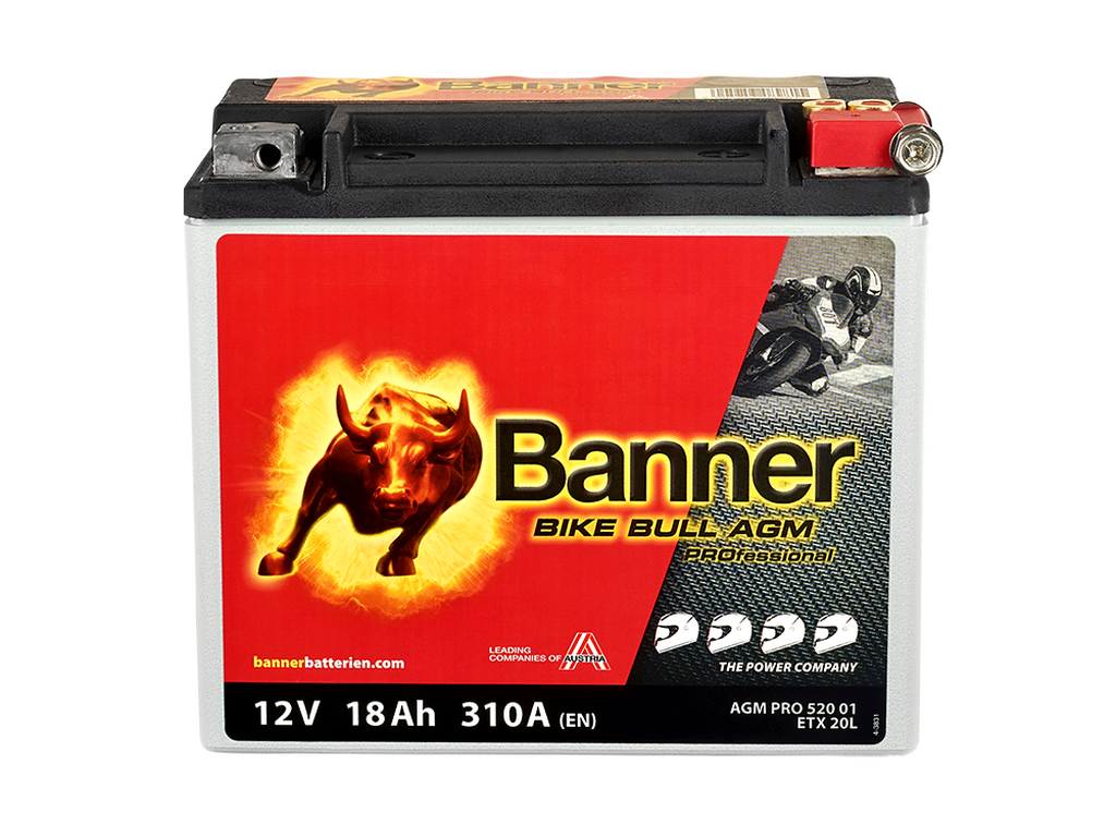 Banner Mc Batteri AGM PRO ETX20L 12V 18Ah