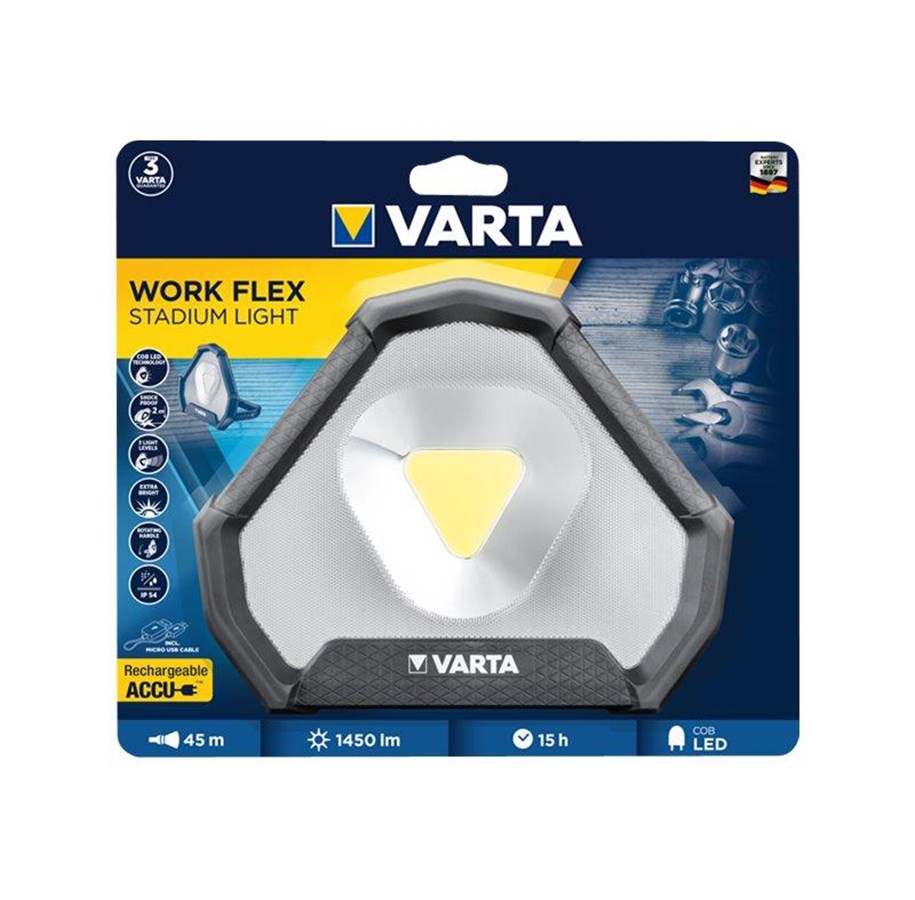 Varta Work Flex Stadium light. Rechargeable work light