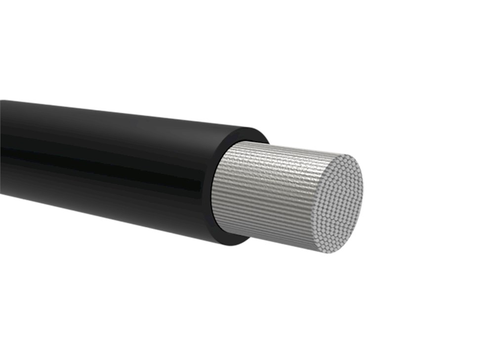 Battery cable, 25mm2, BLACK 1m