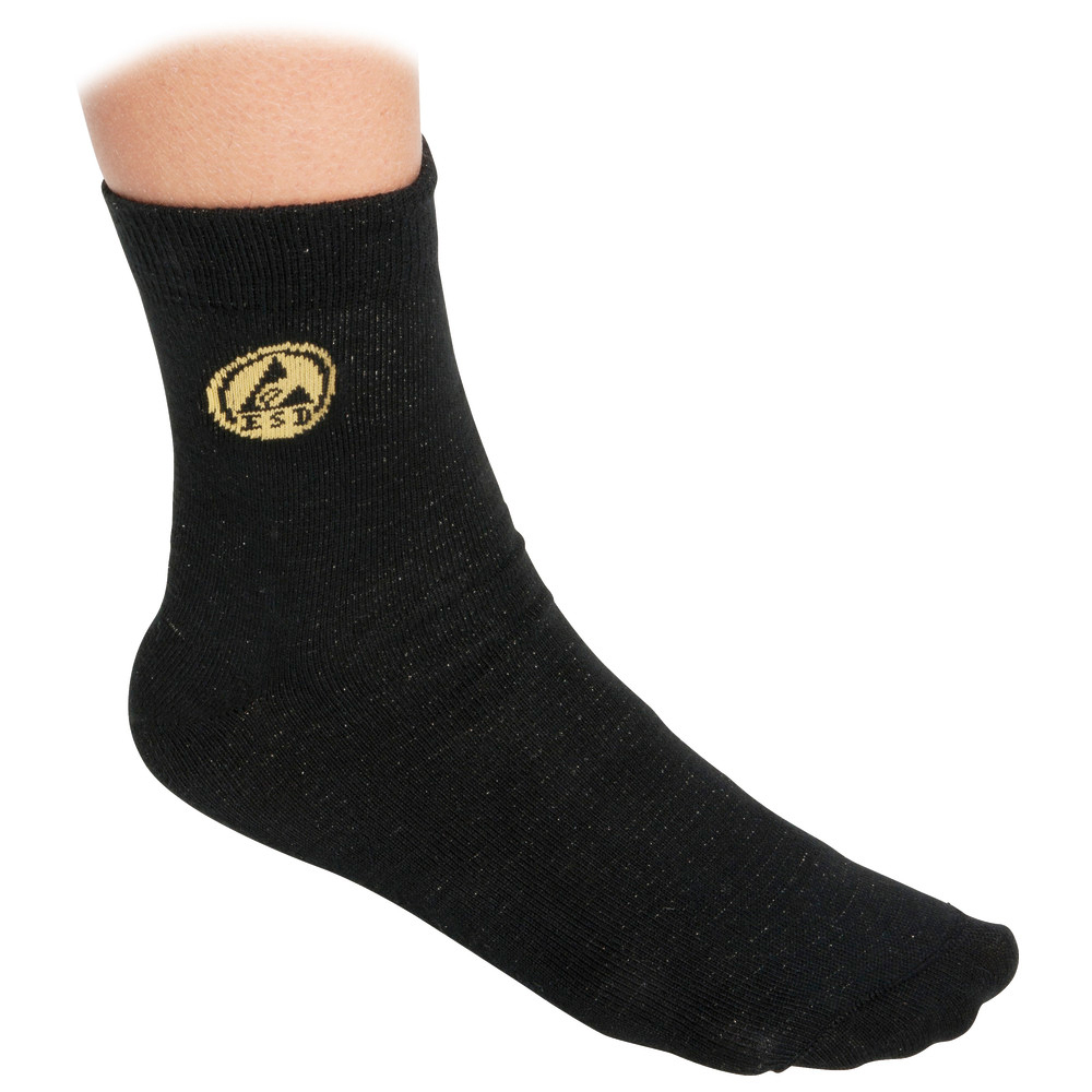 ESD socks, black with ESD logo