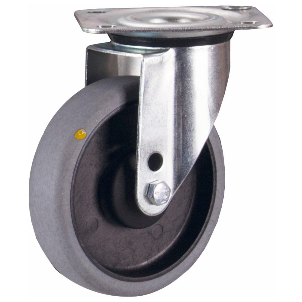 Caster, electrically conductive, without brake, 125 mm