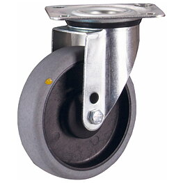 Caster, electrically conductive, without brake, 125 mm