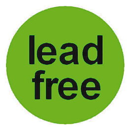 Stickers/labels, "lead free", 12 mm Ø, 4500 pieces, green, lead free