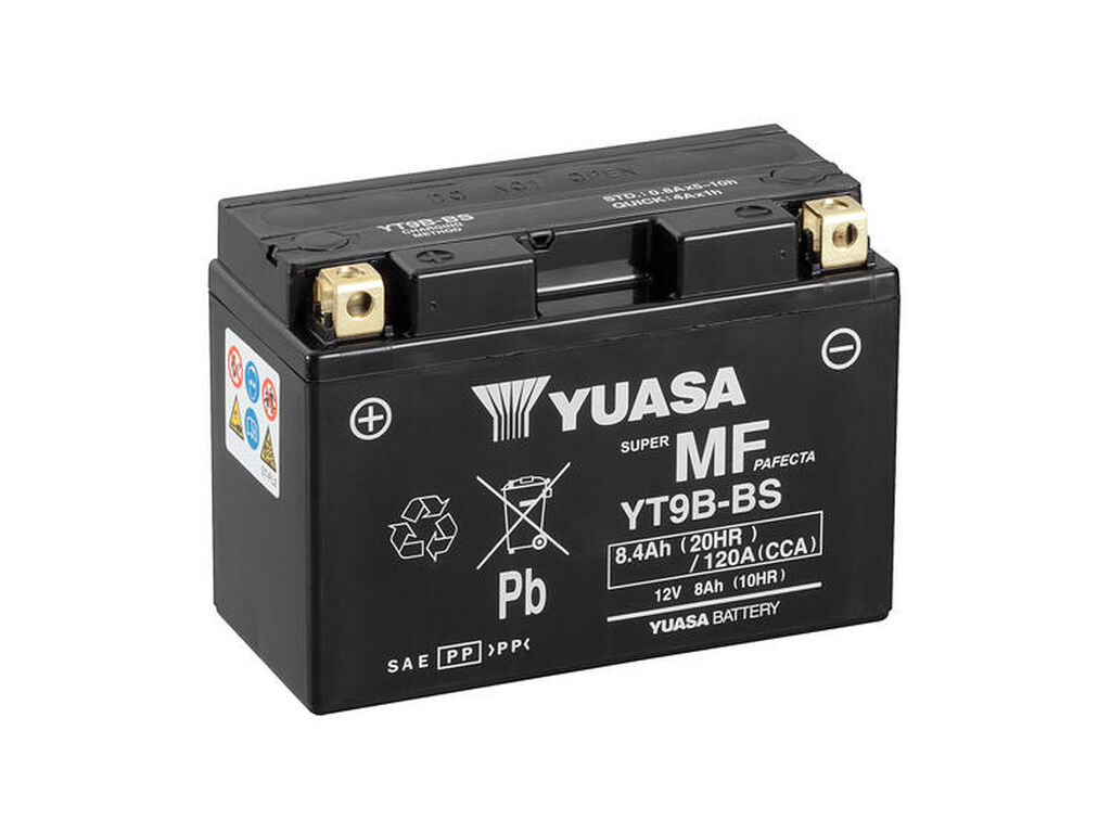 Yuasa Mc batteri  YT9B-BS MF AGM 12v 8,4 Ah