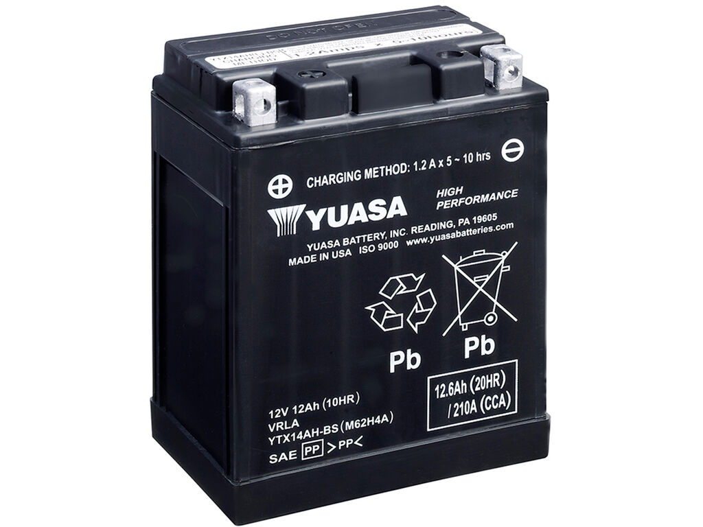 Yuasa Mc batteri  YTX14AH-BS Hög Effekt AGM 12v 12,6 Ah - 2