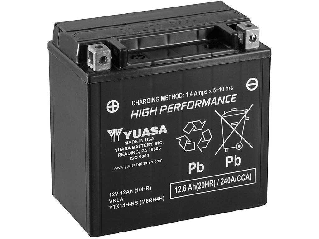 Yuasa Mc batteri  YTX14H-BS Hög Effekt AGM 12v 12,6 Ah - 2