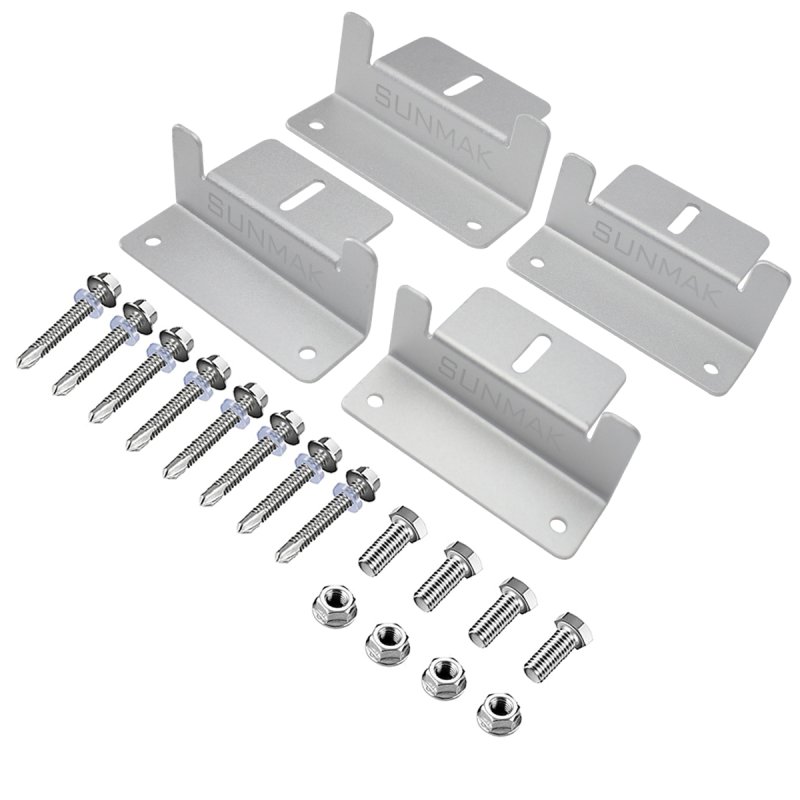 Fäste solcell aluminium 4st hållare