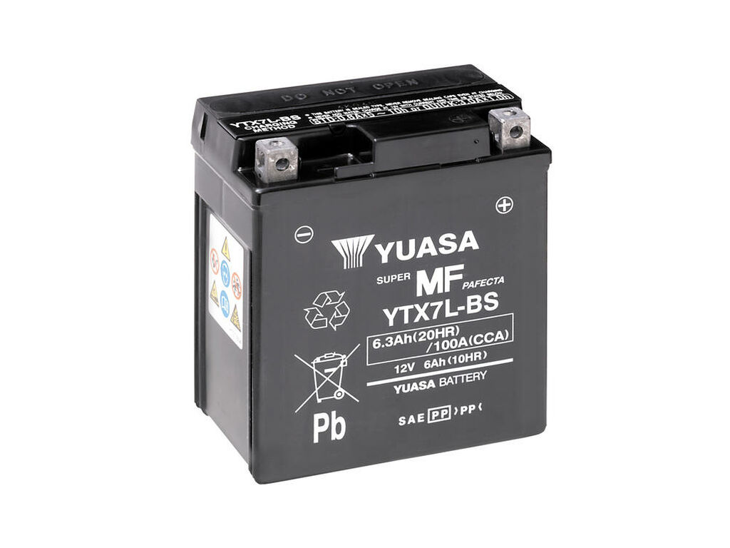 Yuasa Mc batteri  YTX7L-BS MF AGM 12v 6,3 Ah