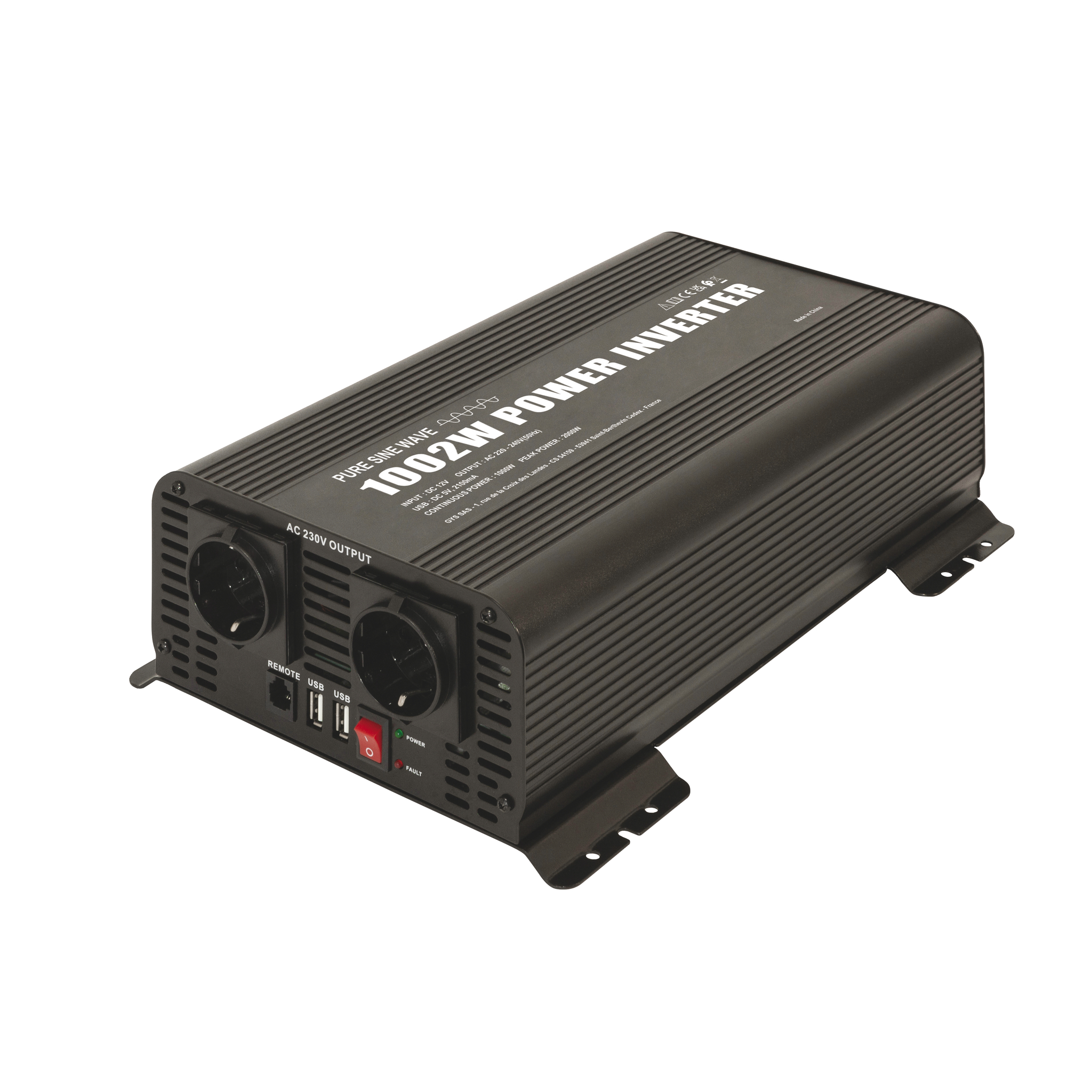 GYS Inverter 12V 1002W med fjärr