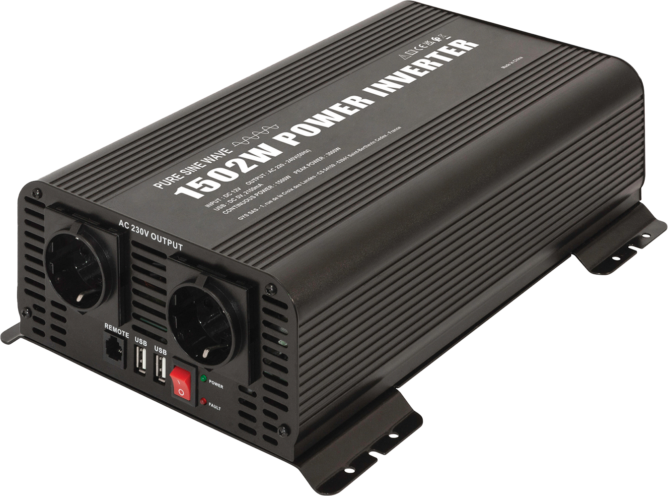 GYS Inverter 12V 1502W with remote