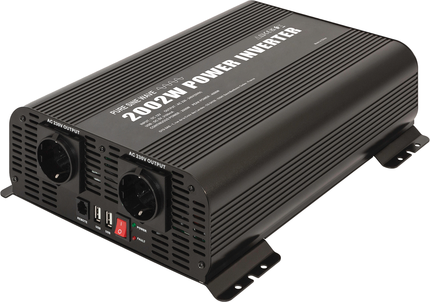 GYS Inverter 24V 2002W med fjärr