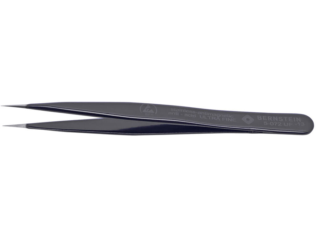 ESD SMD-pincett ULTRA FINE 110mm form 3c rostfritt stål, mycket spetsig, avledan