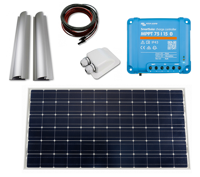 Solcellspaket 130W med MPPT reg.