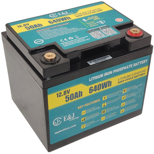 E&J Lithium 12V 50Ah Heat & BT