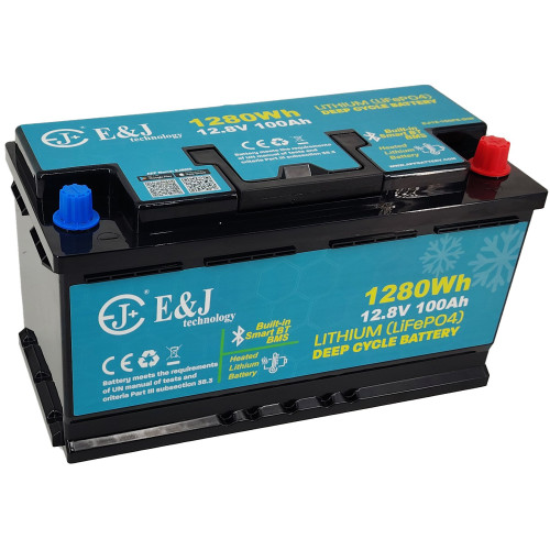 E&J Lithium 12V 100Ah 200A BMS Heat & BT