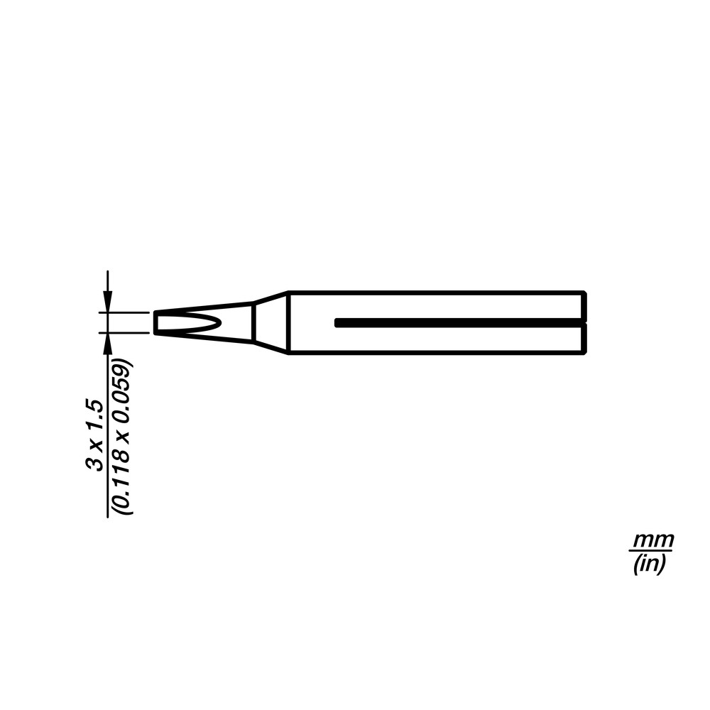 Lödspets T-20D, T-40D/4,5 x 1,5 mm